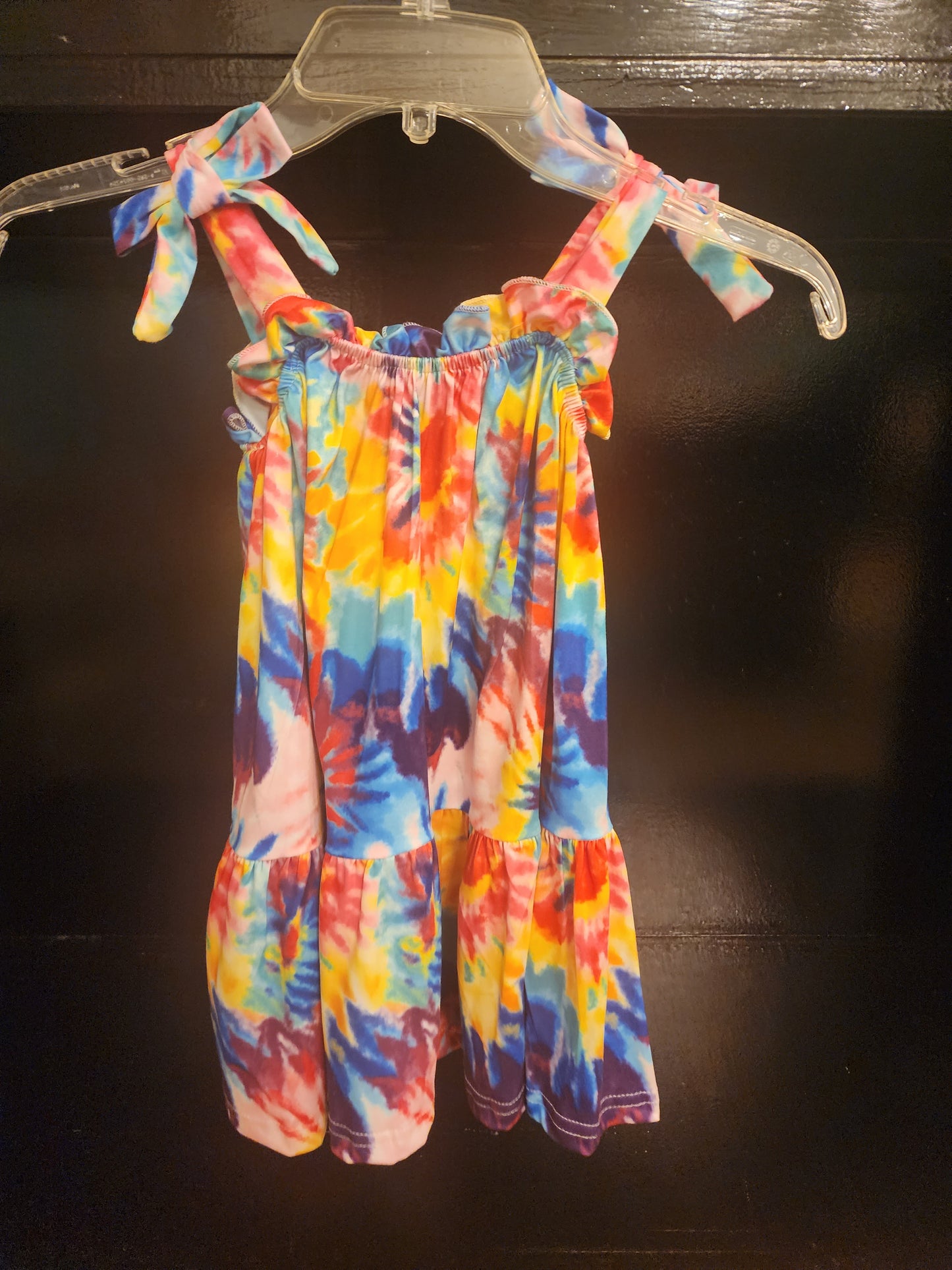 Rainbow Tie Dye Tiered Sundress