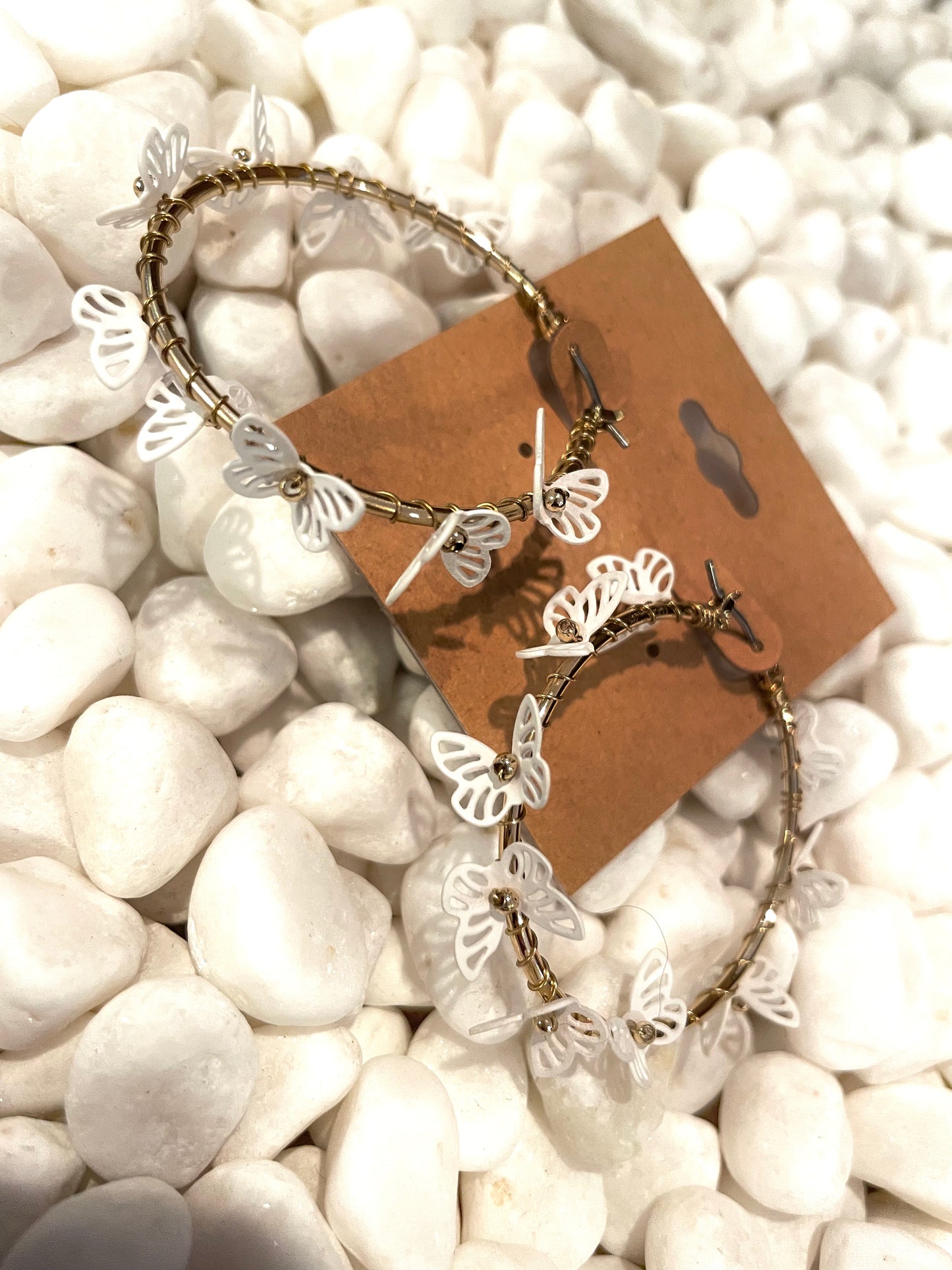 Butterfly Hoop Earrings
