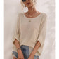 Addy Loose Fit Rolled Knit Top
