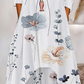 Fresh Plant Print V-Neck Maxi Dress