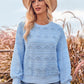 Round Neck Long Sleeve Knit Top