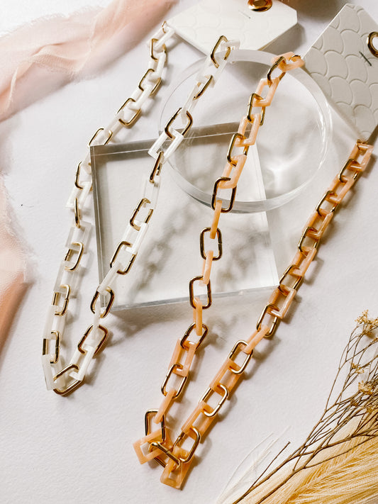 Acrylic + Gold Necklace